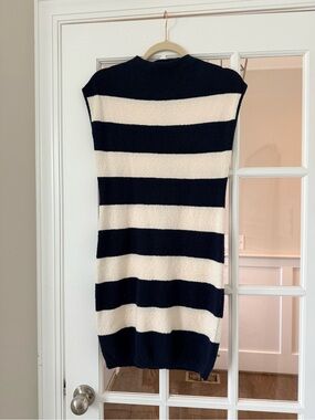 Zara Navy and White Striped L